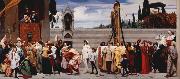 Lord Frederic Leighton Cimabue's Madonna being carried through the Streets of Florence (mk25) oil painting artist